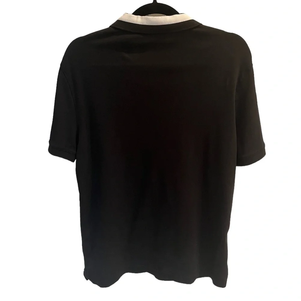 Michael Kors - Black & White Cotton Jersey Polo Shirt - Men’s Small - Picture 2 of 5